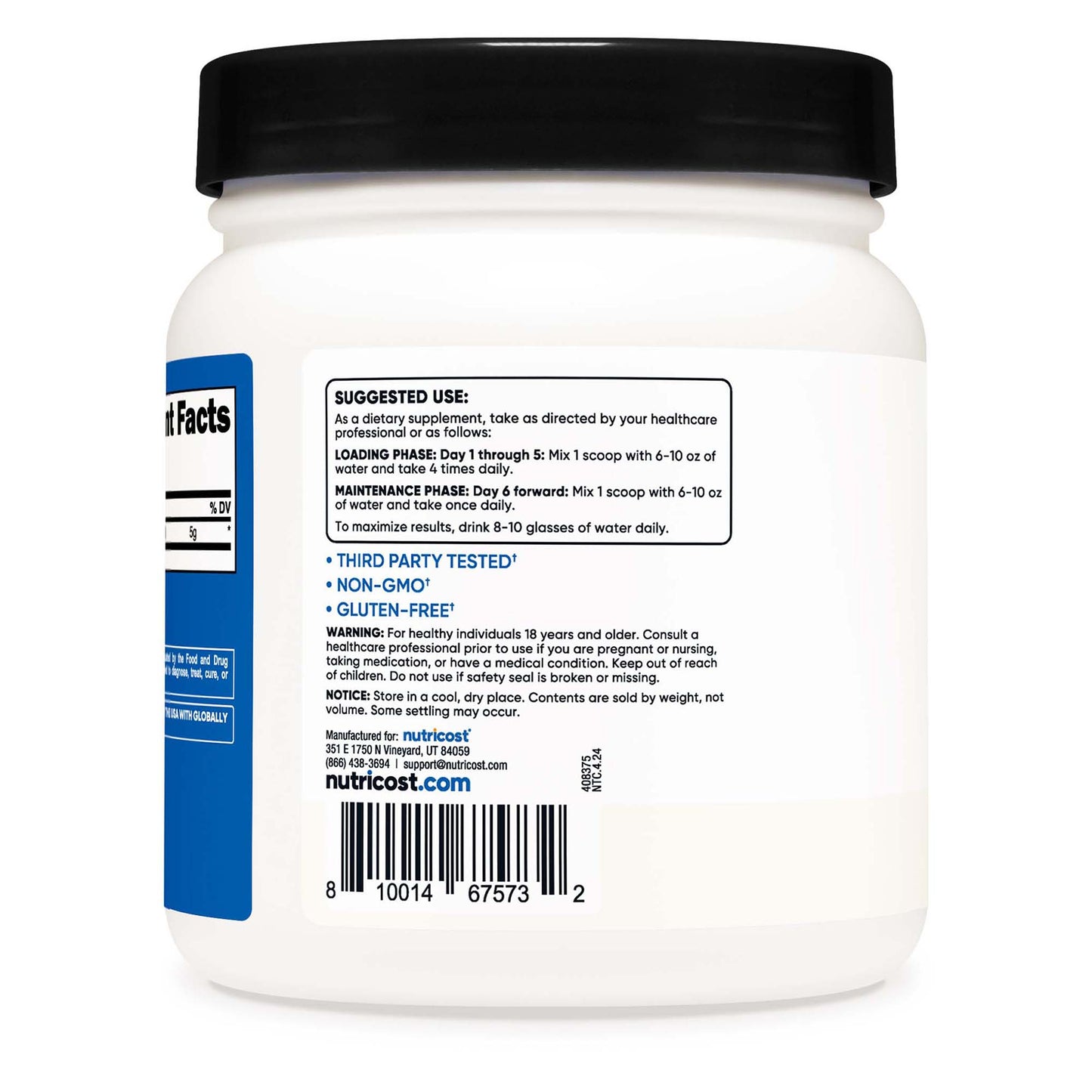 VITAMIN, PDR CREATINE MONOHYDRATE 1LB (12BT/CS)