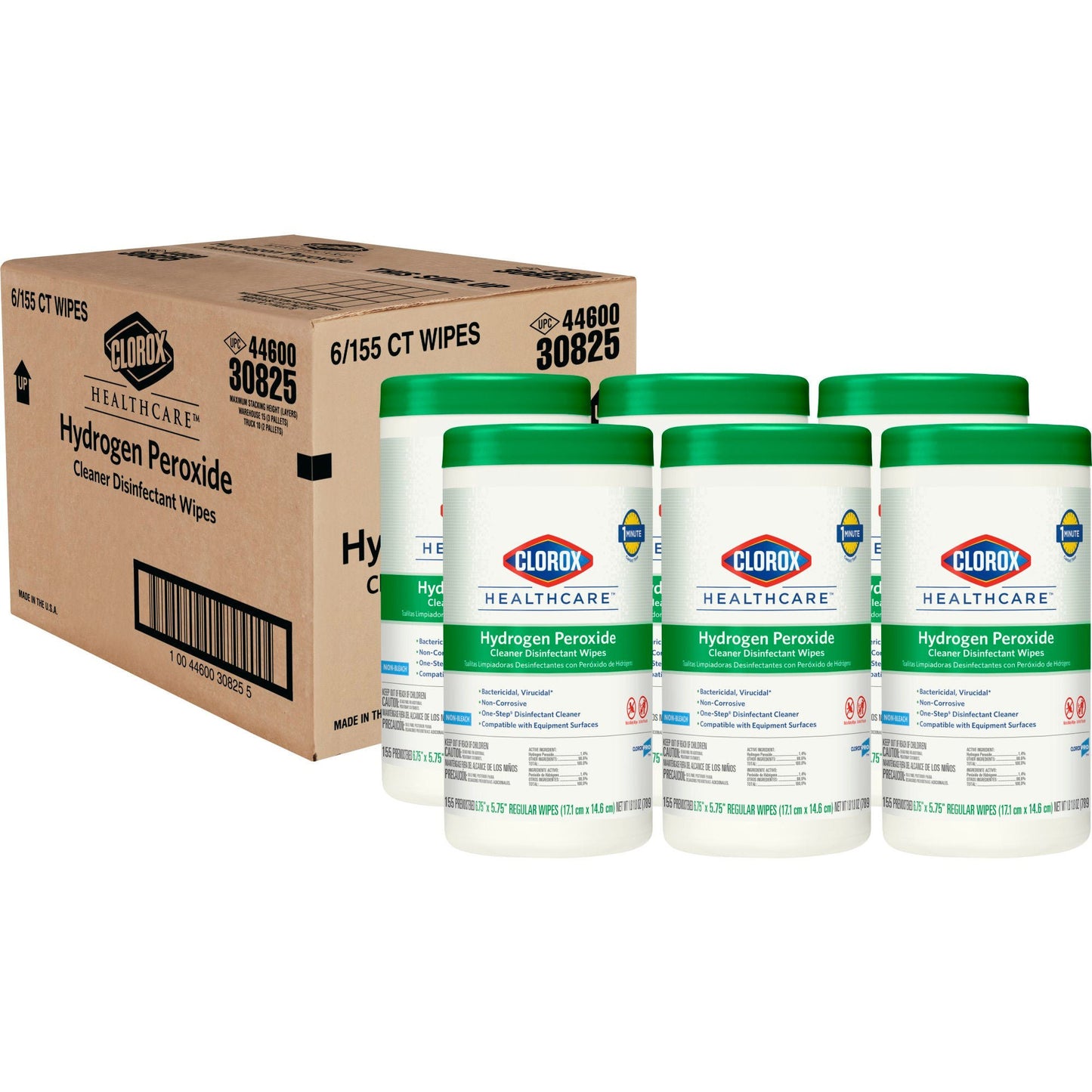WIPE, WET HYDROGEN PEROXIDE (WALMART) (155/CT 6CT/CS)