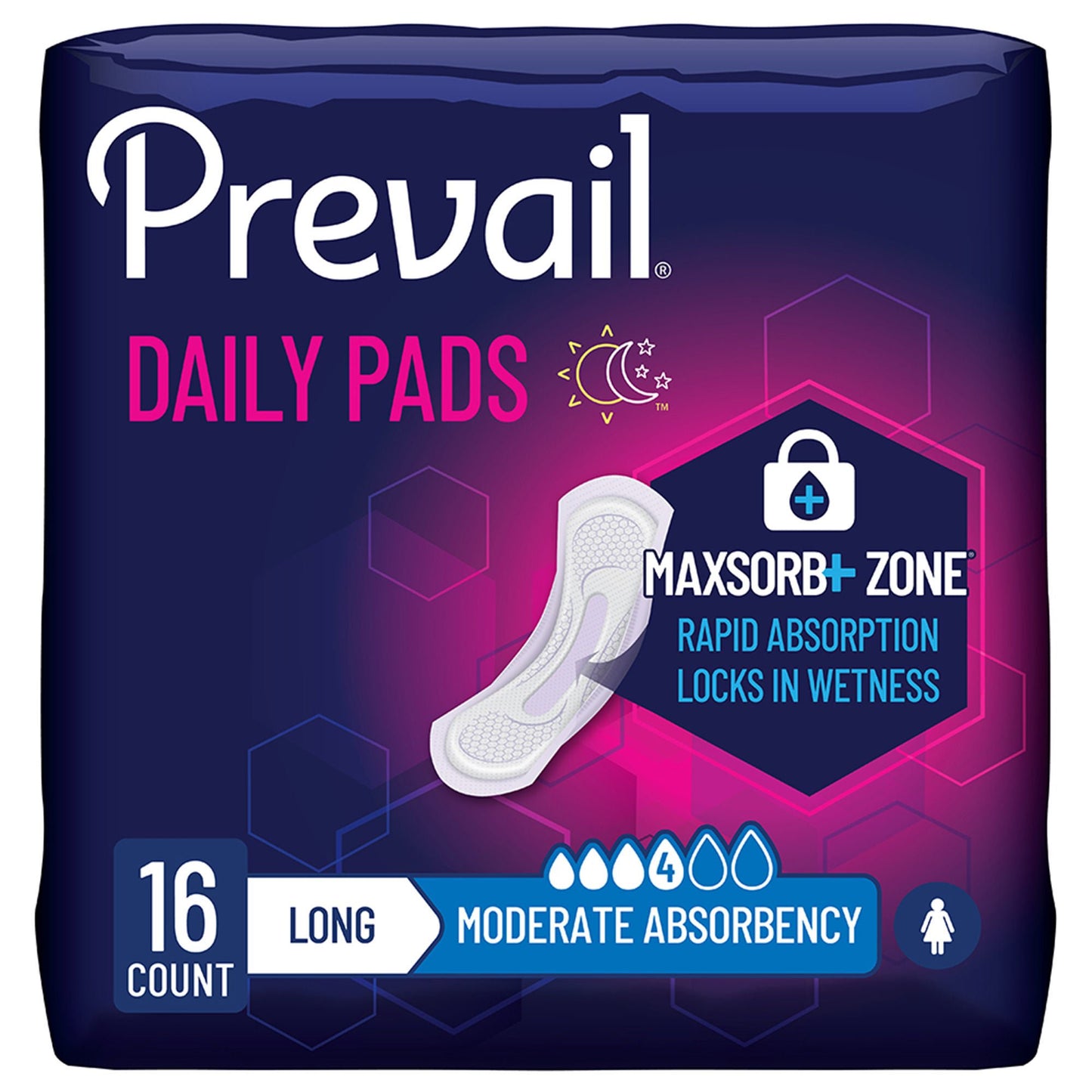 PAD, PREVAIL BLADDER CNTROL LONG (16/BG 9/BG/CS)