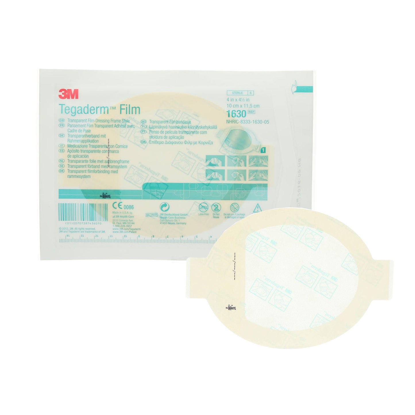 DRESSING, TRANSP 4"X4 1/2" (50/BX 4BX/CS) 3M