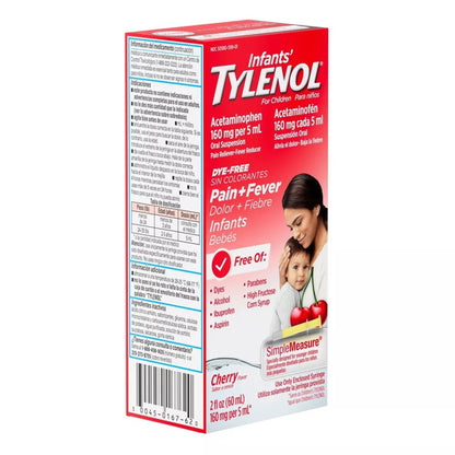 TYLENOL, ORAL SUSP INF DYE FREE CHERRY 2OZ 160MG/ML