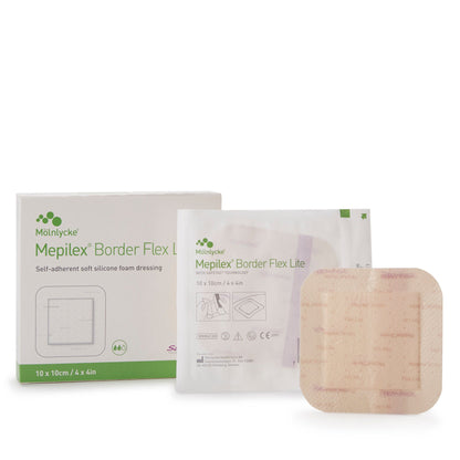 DRESSING, BORDER FLEX LITE 4"X4" (5/BX 10BX/CS)