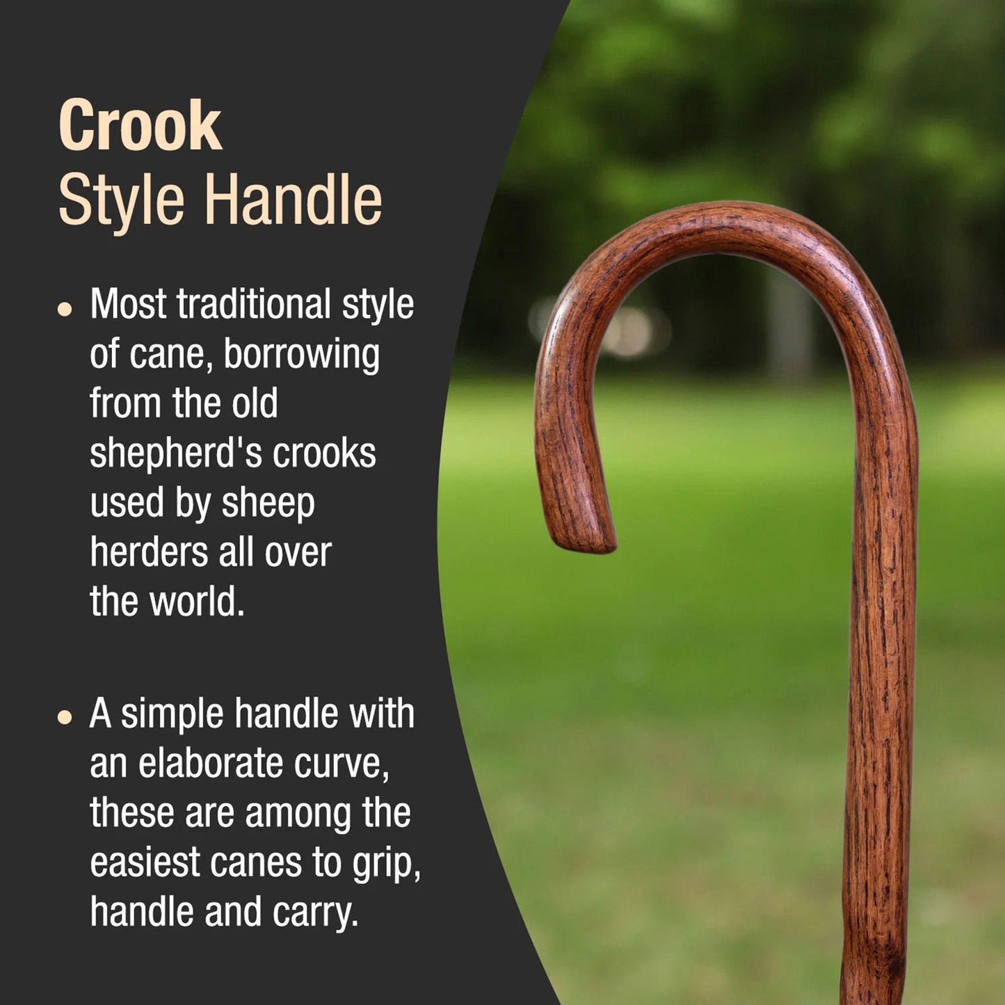 CANE, WALKING WOOD BRAZOS 37 TWISTED OAK CROOK NECK RED 37"