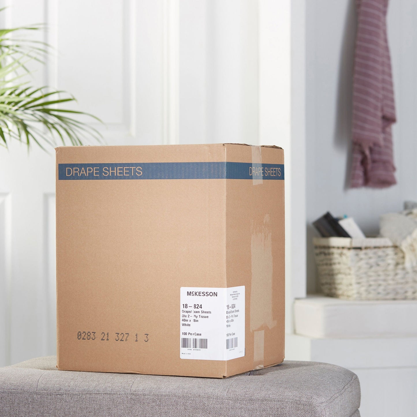 SHEET, DRAPE 2PLY WHT 40X48 (100/CS)