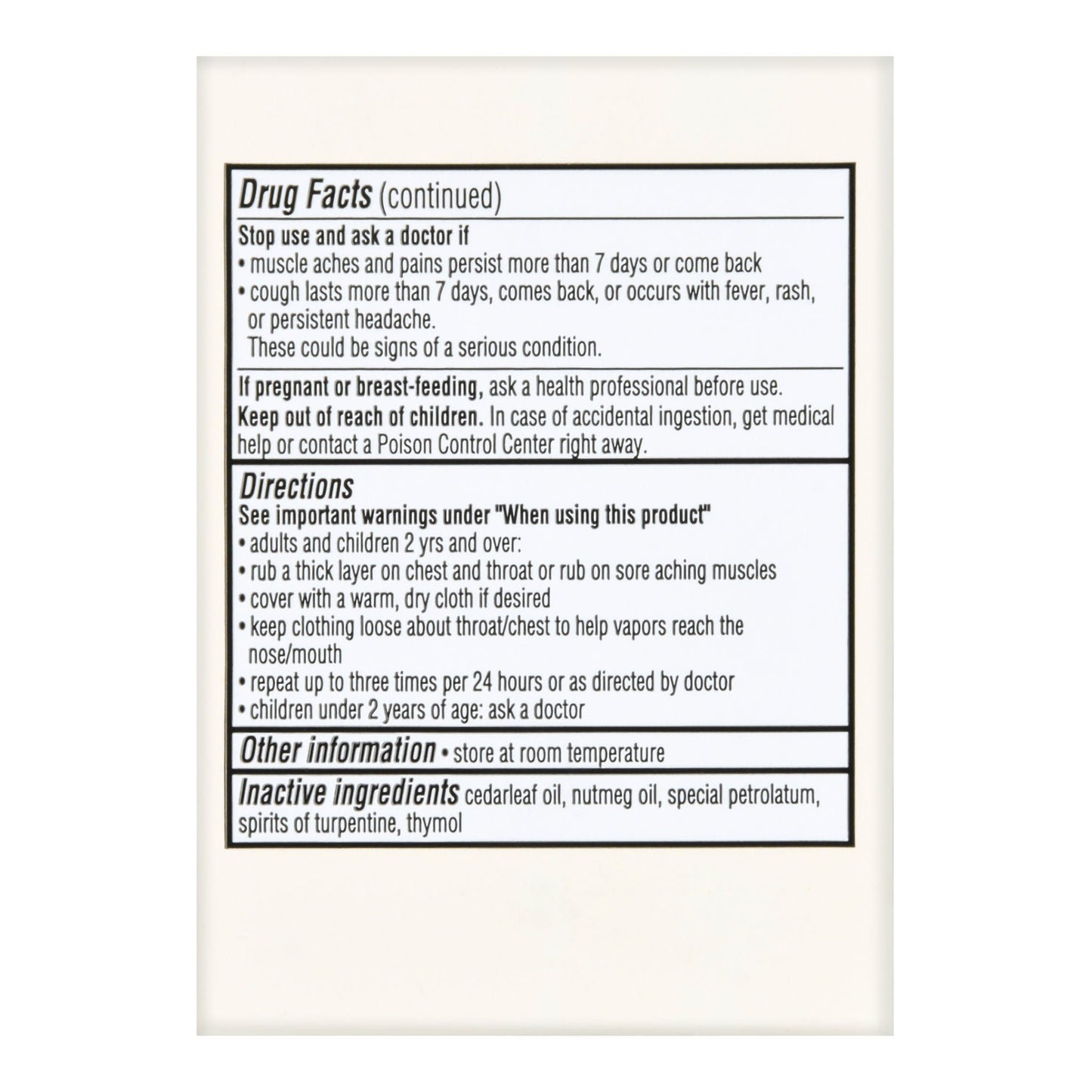 CHEST RUB, OINT FT MEDICATED 3.5OZ
