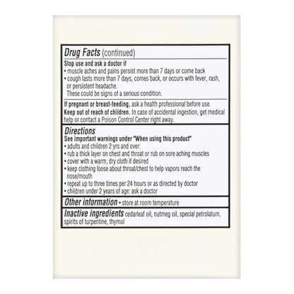 CHEST RUB, OINT FT MEDICATED 3.5OZ