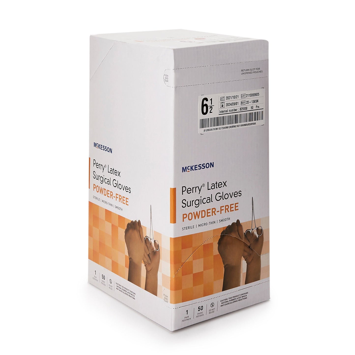 GLOVE, SURG LTX 6.5 STR2 SMTH MICROTHIN (50PR/BX 4BX/CS)