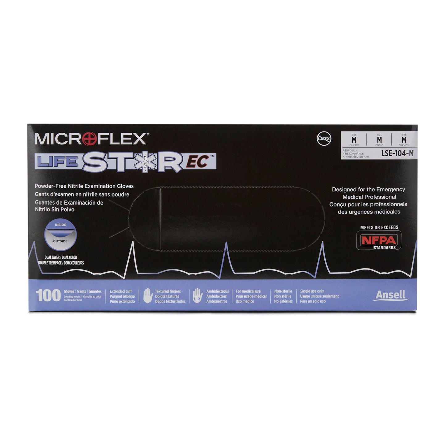 GLOVE, EXAM NTRL MED N/S EXTCF(100/BX 10BX/CS)