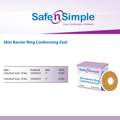 RING, SKIN BARRIER CONF ADH 2"OD 3/8" ID(10/BX 16BX/CS)