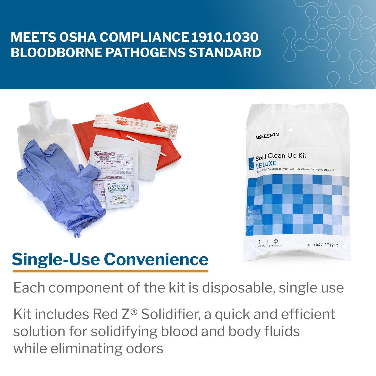 SPILL KIT, BLOODBORNE/BODY FL DELUXE OSHA (24/CS)