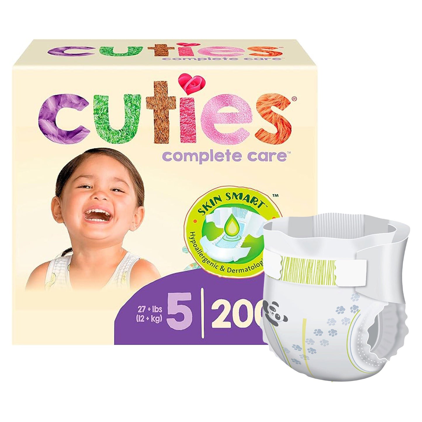 DIAPER, BABY CUTIES 27+LBS SZ5 (25/PK 8PK/CS)