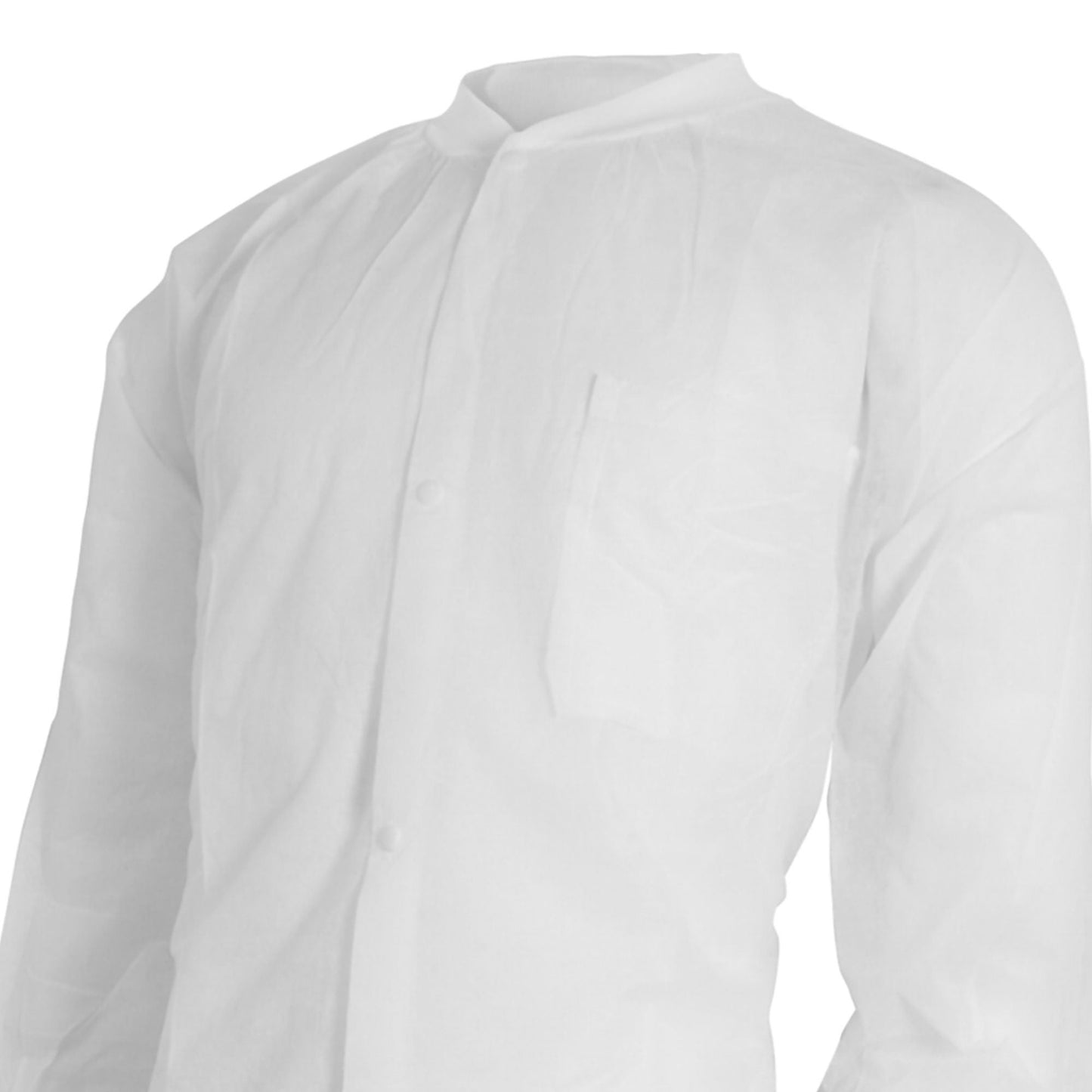 COAT, LAB KNITCUFF LF WHT SM/MED (10/BG 3BG/CS)