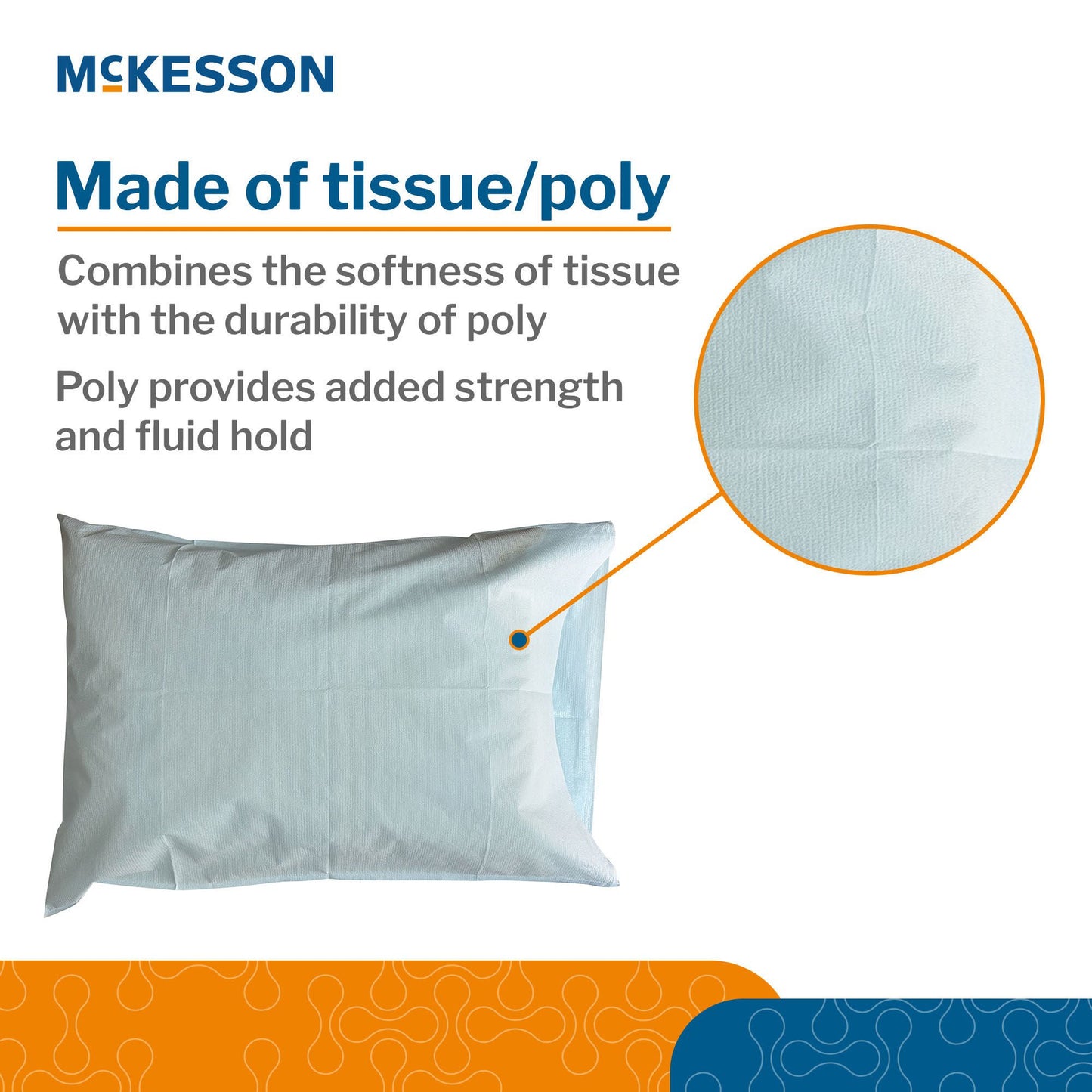 PILLOWCASE, DISP STD ECON BLU 21"X30" (100/CS)