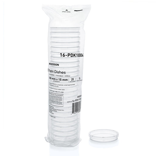 DISH, PETRI STACKABLE POLYSTYRENE 100X15MM (25/SL 20SL/CS)