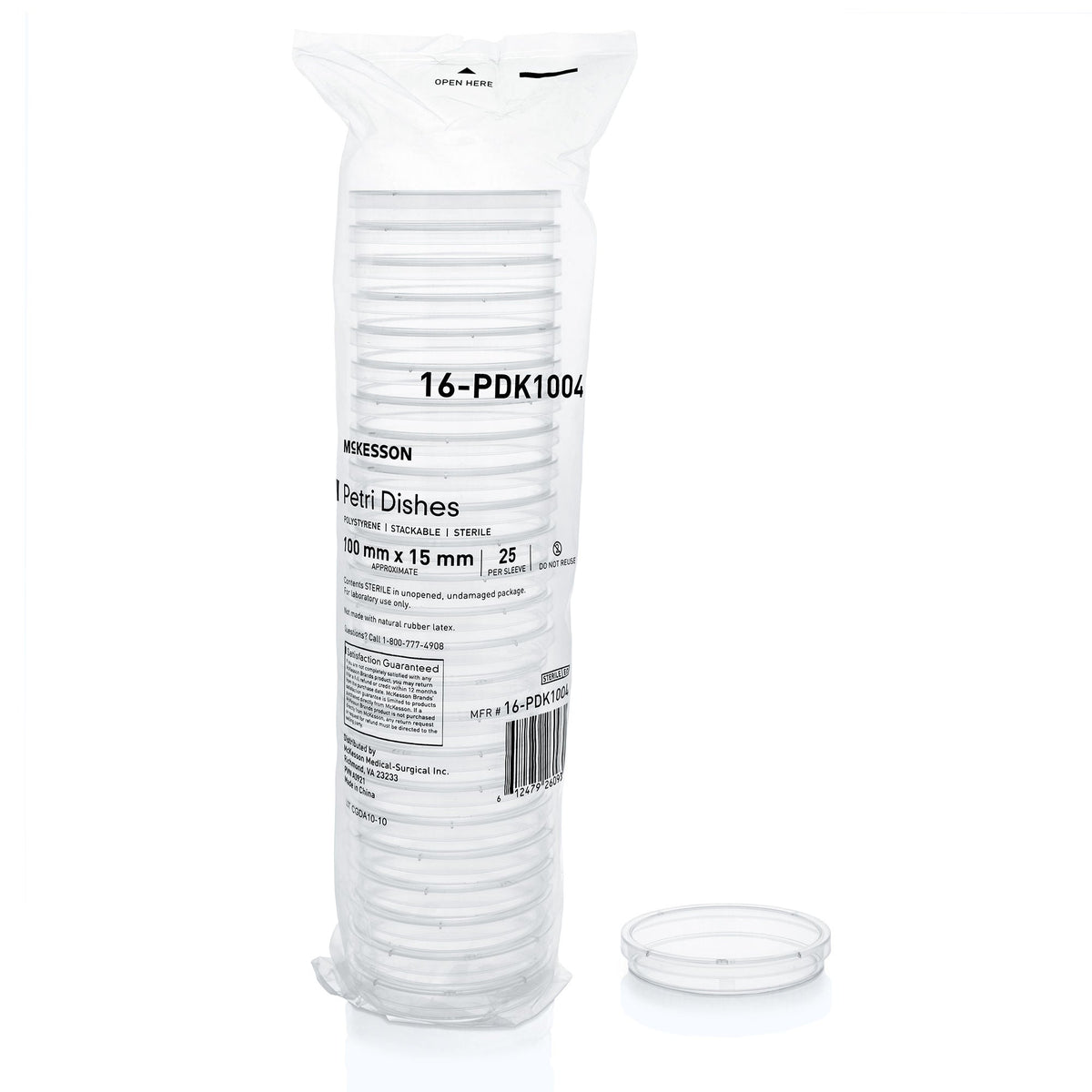 DISH, PETRI STACKABLE POLYSTYRENE 100X15MM (25/SL 20SL/CS)