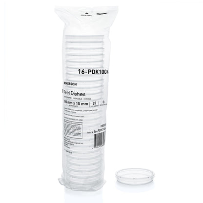 DISH, PETRI STACKABLE POLYSTYRENE 100X15MM (25/SL 20SL/CS)