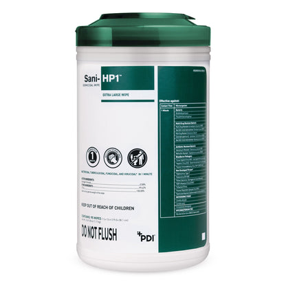 WIPE, GERMICIDAL DISINF H2O2 DISP XLG 7.5X15" (95/CN 6CN/CS