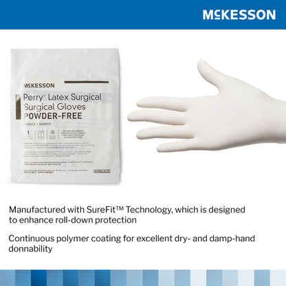 GLOVE, SURG LTX 6.5 STR2 SMTH (50PR/BX 4BX/CS)