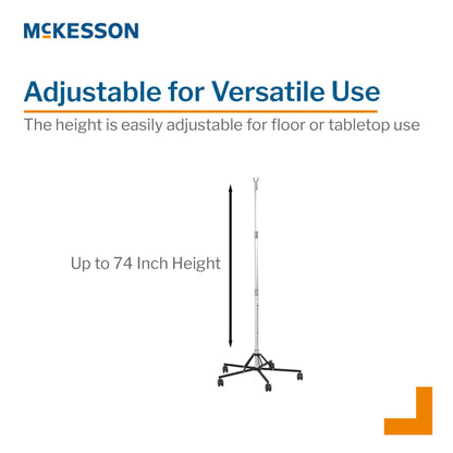 IV POLE, FLOOR DISP 5WHEEL 74"(6/CS)