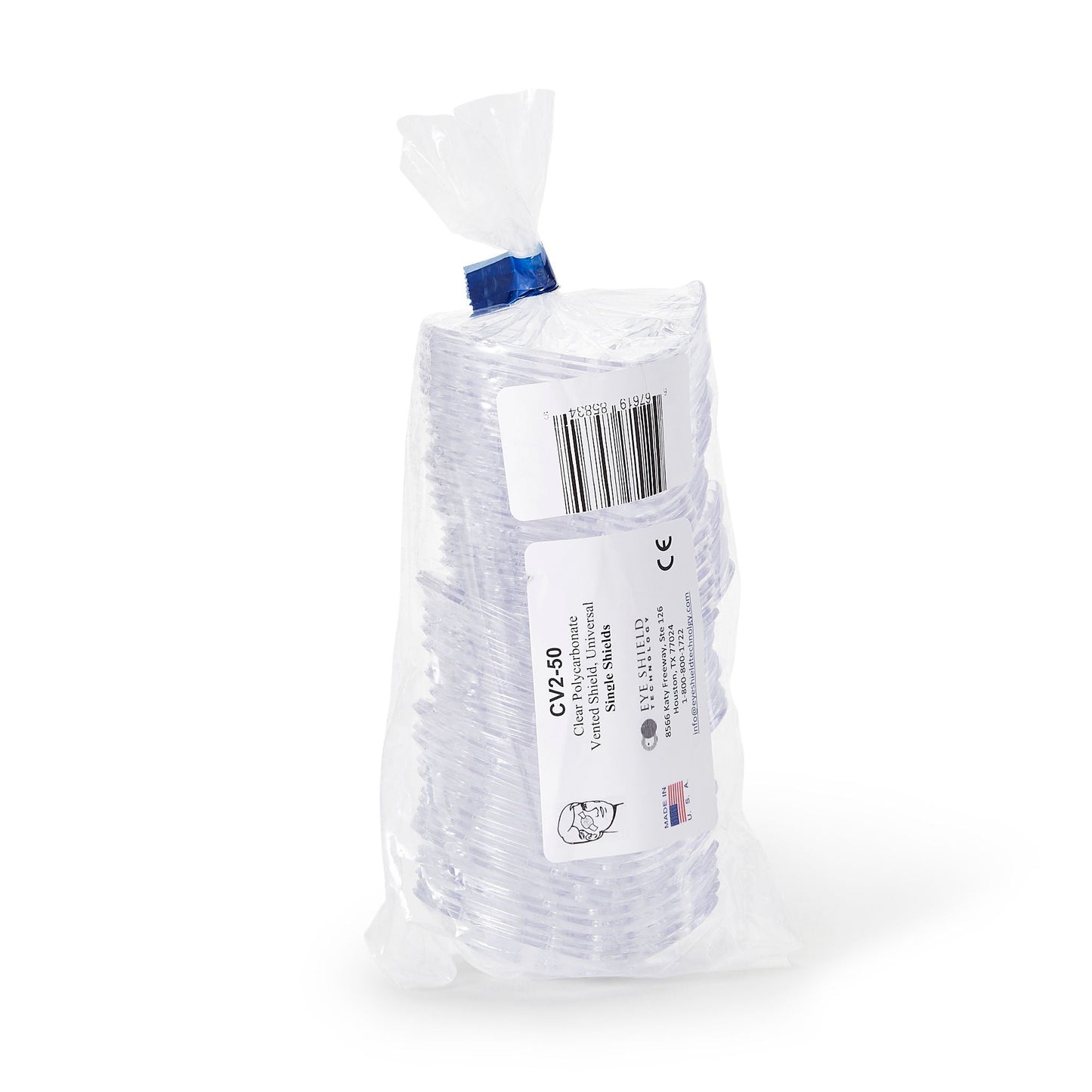 EYE SHIELD, UNIV CLR PLAS VENTED (50/BX)