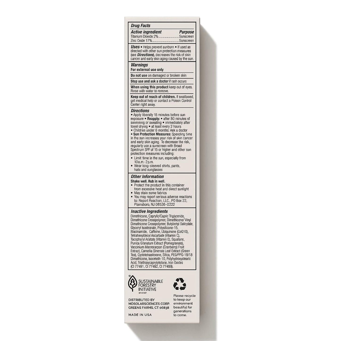 CREAM, SPF MD MINERAL BB DARK 1.23OZ (3/PK 8PK/CS)