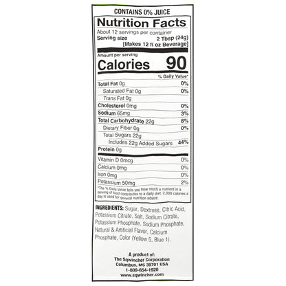 SQWINCHER, PDR MIX LMN LIME MAKES 1GL (20/BX 4BX/CS)