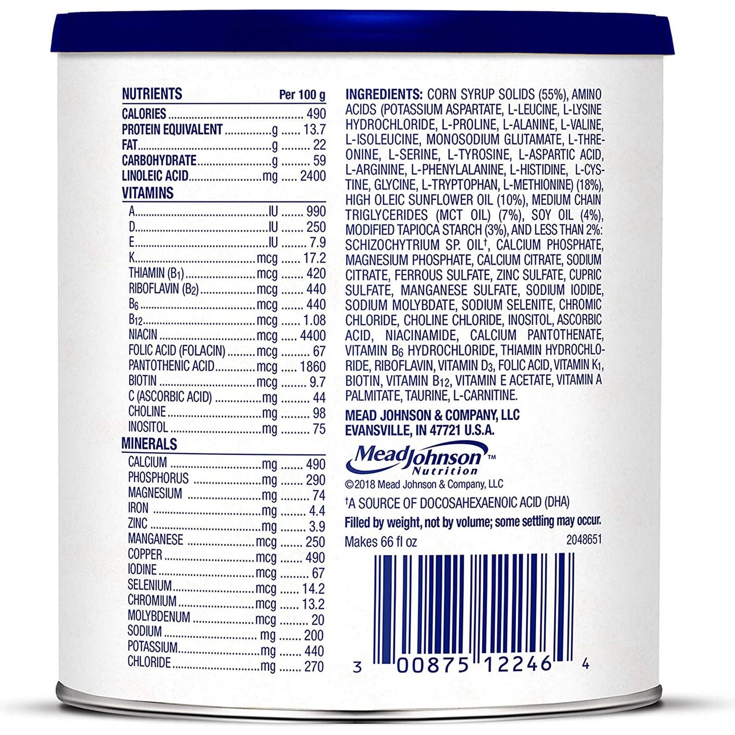 PURAMINO, PDR JR UNFLAV 14.1OZ(4/CS)