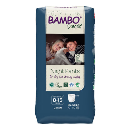 PANTS, TRAINING BAMBO NATURE DREAMY 8-15YRS (10/PK 6PK/CS)