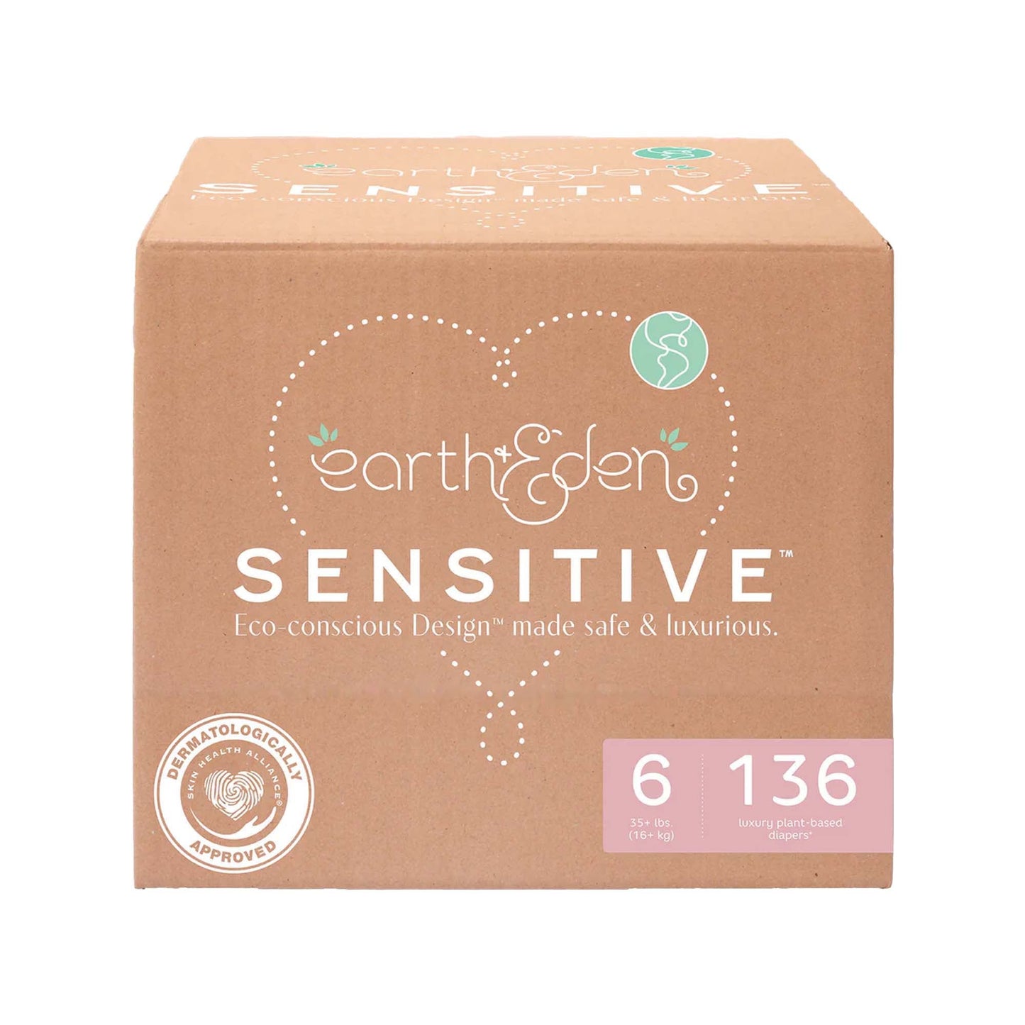 DIAPER, BABY EARTH & EDEN SZ6 (136/CS)