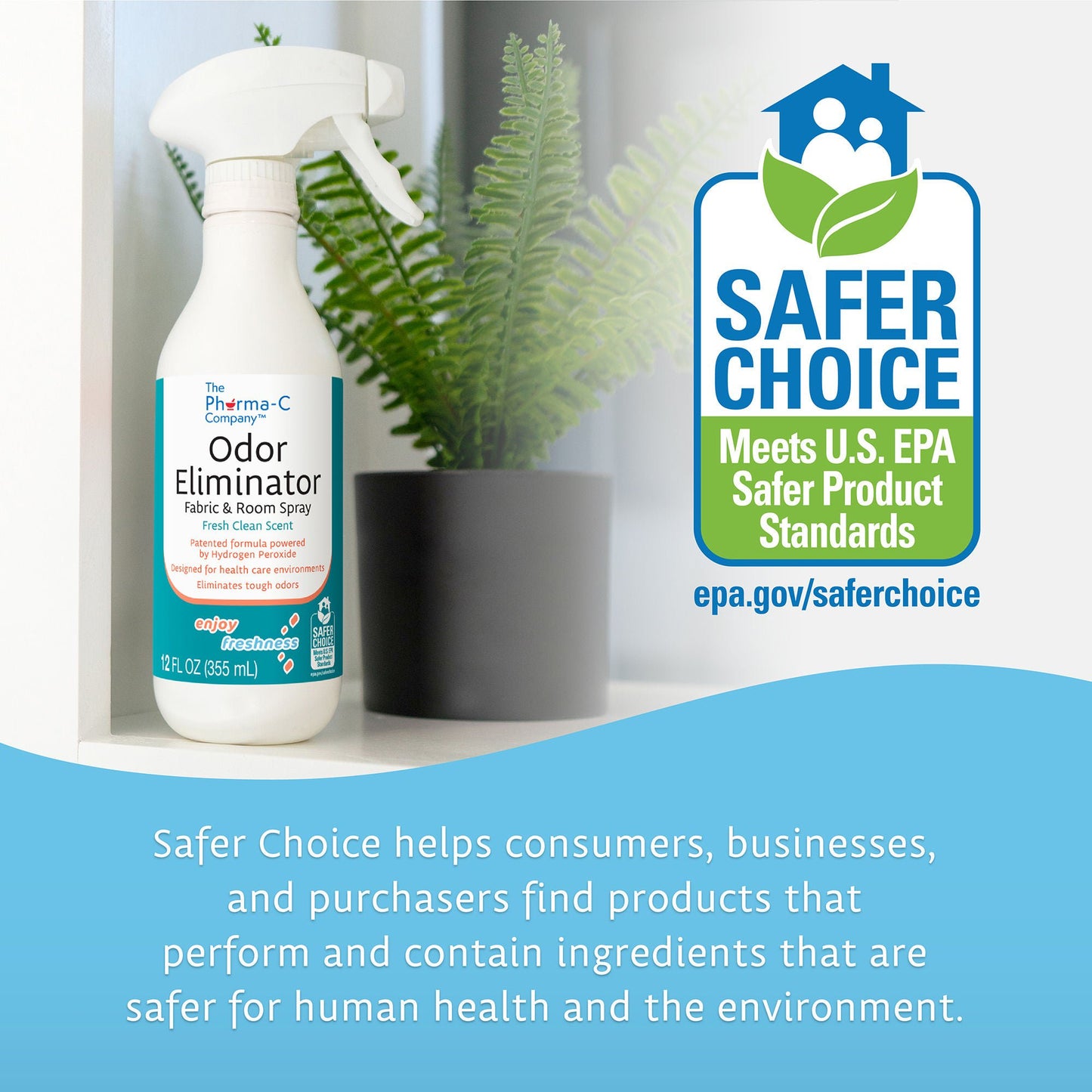 DEODORIZER, FABRIC & ROOM PHARMA-C SPRAY 12OZ (6/CS)