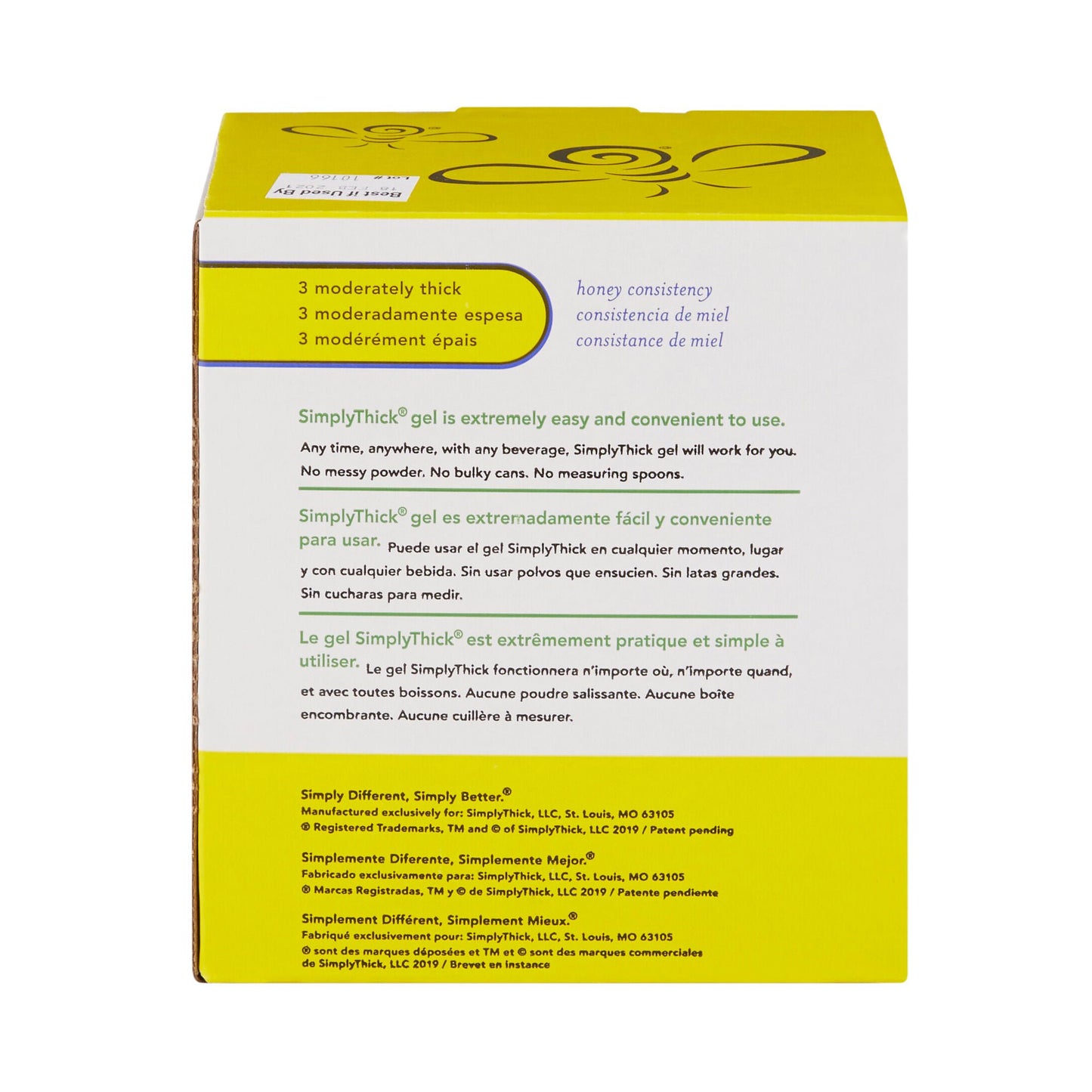 SIMPLY THICK, GEL HONEY 12GM INDIVIDUAL PACKETS (100/BX)