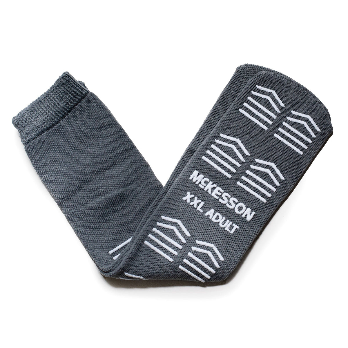 SLIPPER, TERRY SNGL IMPRINT GRY ADLT 2XLG (48PR/CS)
