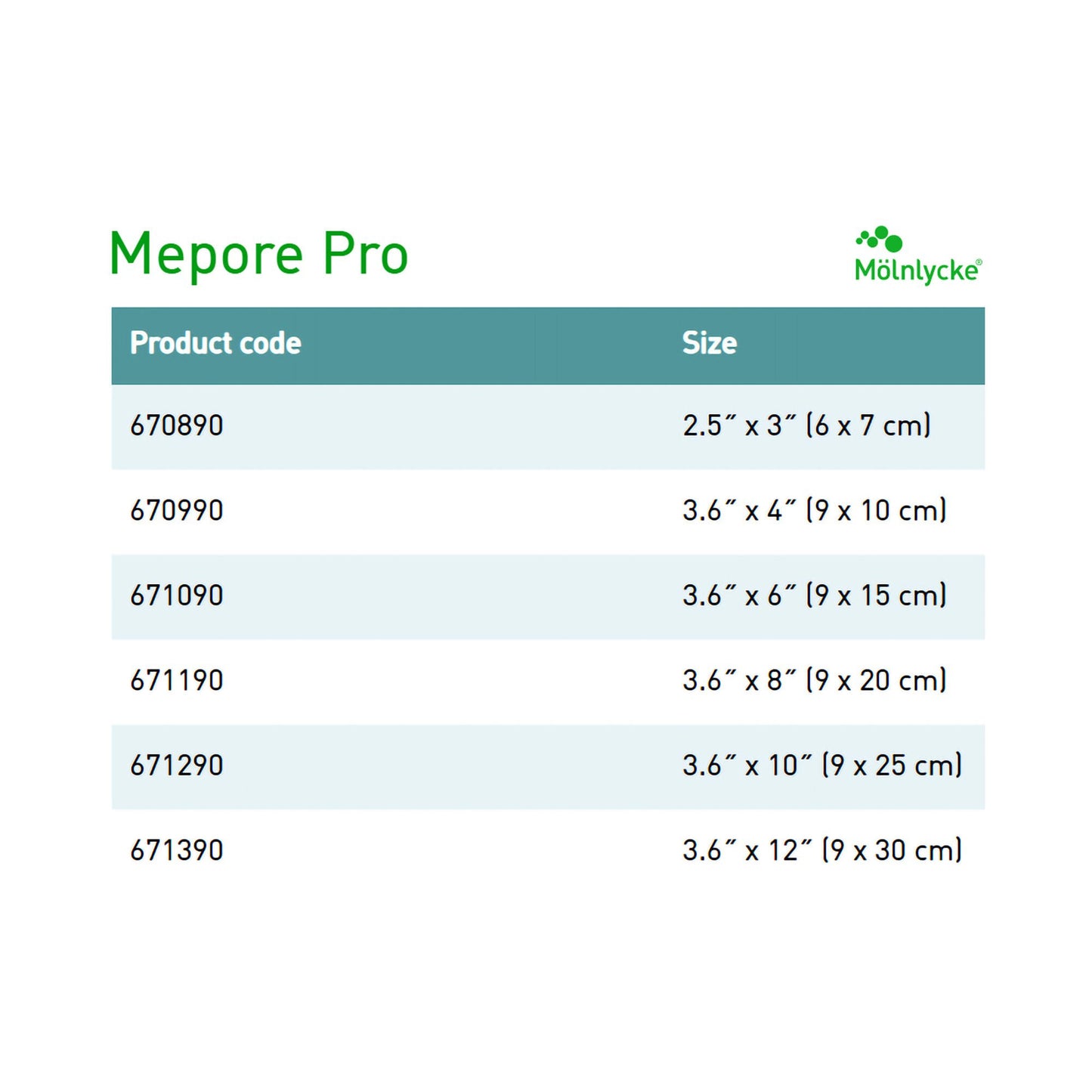 DRESSING, MEPORE PRO 9X15CM (40/BX 8BX/CS)