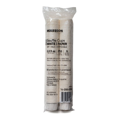 CUP, SOUFFLE PORTN TRTD PAPER WHT 2OZ (250/SL 20SL/CS)
