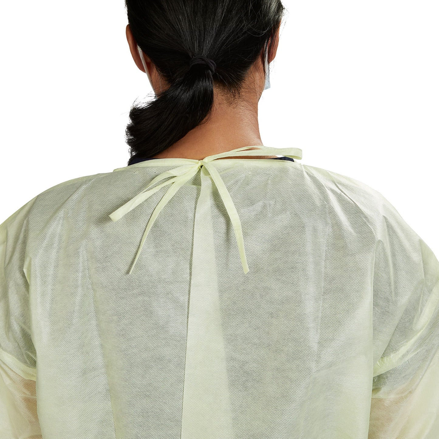 GOWN, ISO AAMI LVL2 NECK/WAISTTIE YLW OSFM (10/BG 10BG/CS)