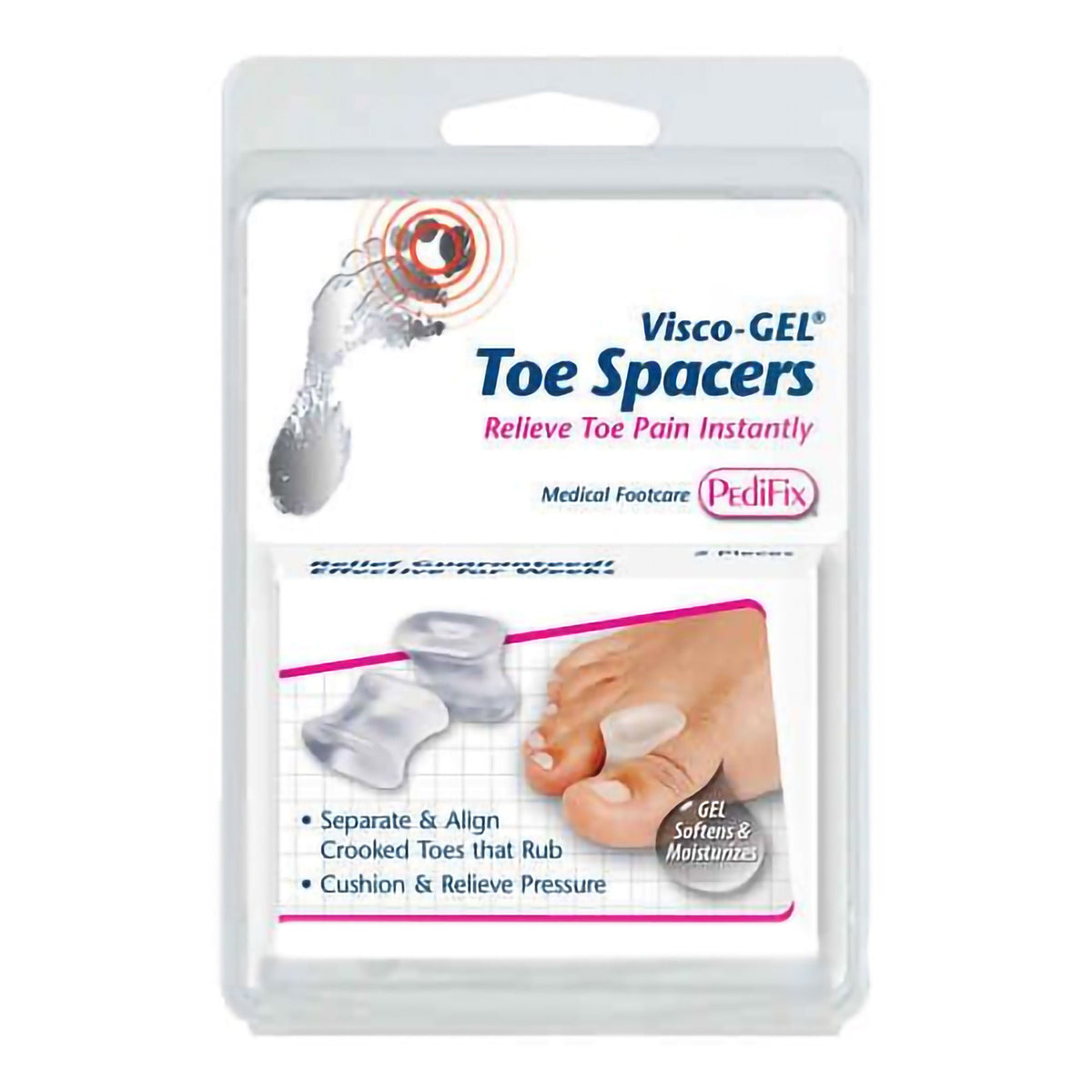 TOE SPACER, VISCO GEL MED (4/PK)