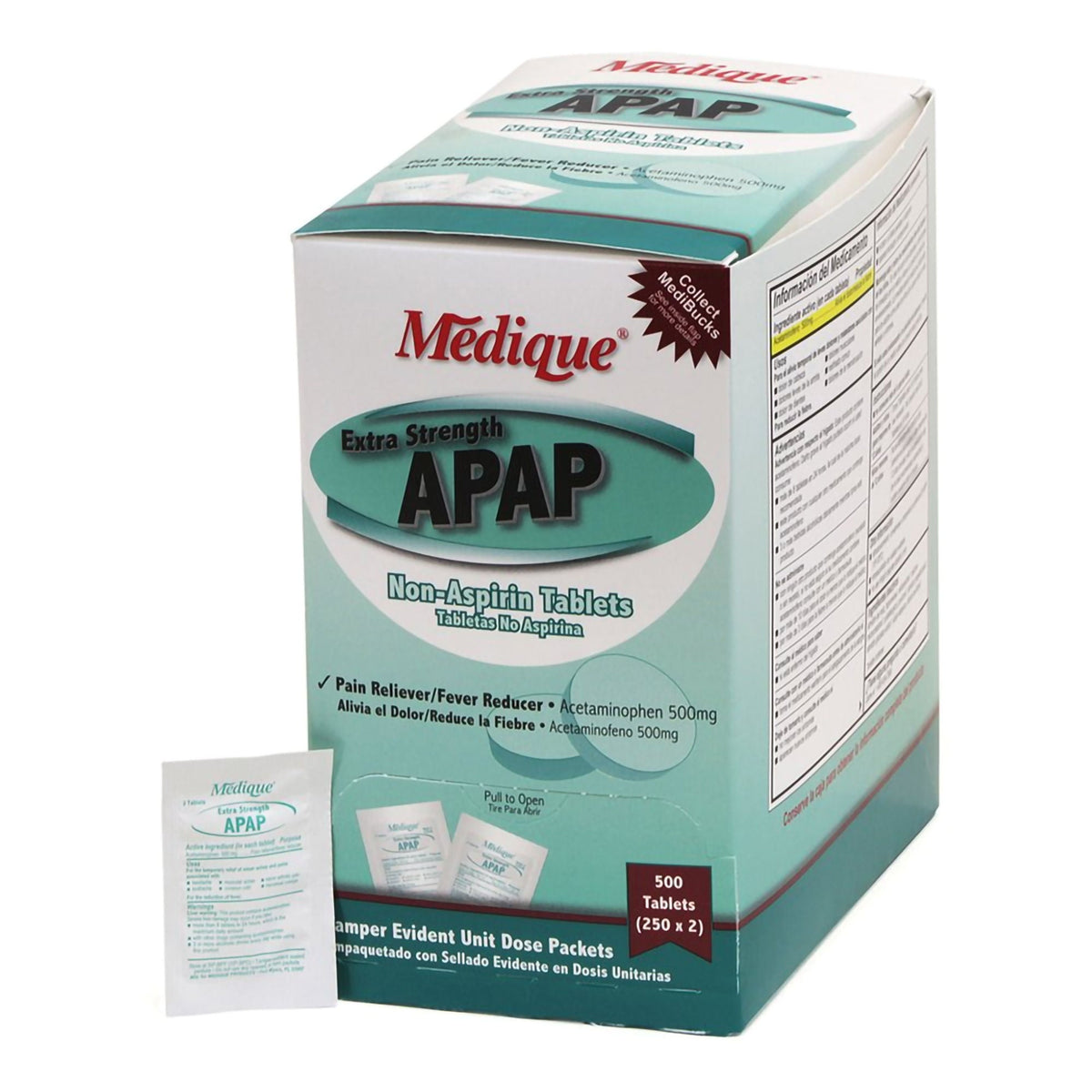 ACETAMINOPHEN, TAB 500MG XS (500/BX)