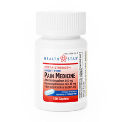 ACETAMIN+DIPHEN NIGHT TIME PAIN, CAP 500MG (100/BT)