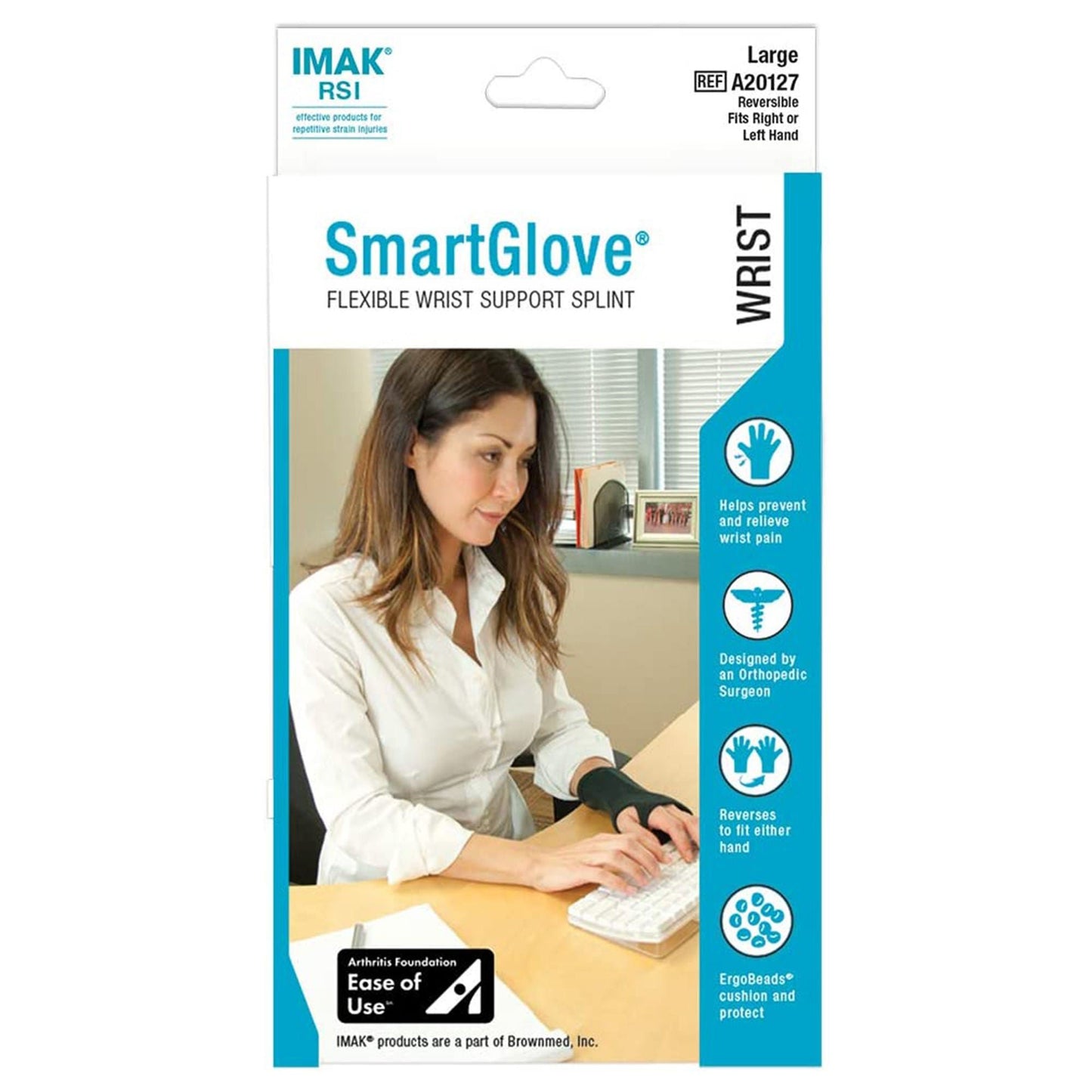 WRIST BRACE, ARTHRITIS/CARPEL TNL IMAK SMARTGLV LG