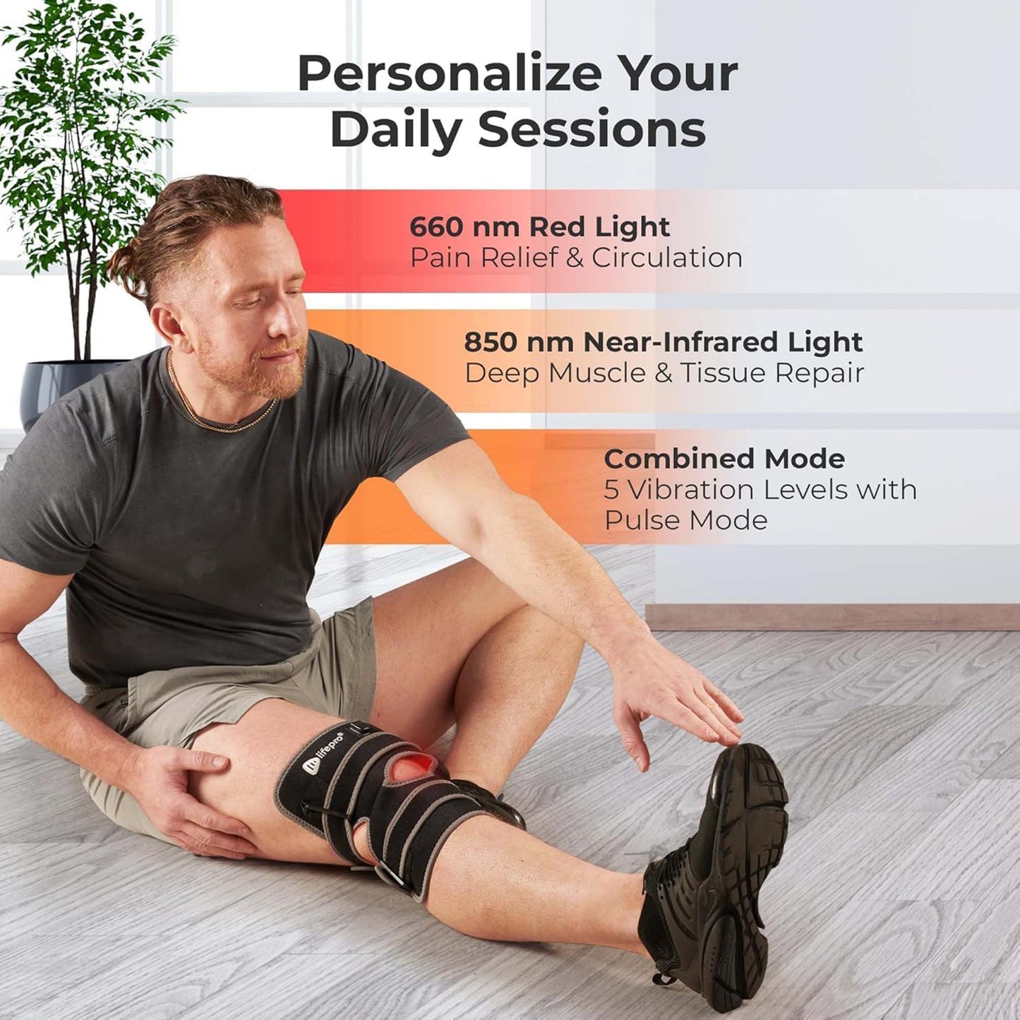 THERAPY, LIGHT BIORECOVER KNEEBRACE GRY