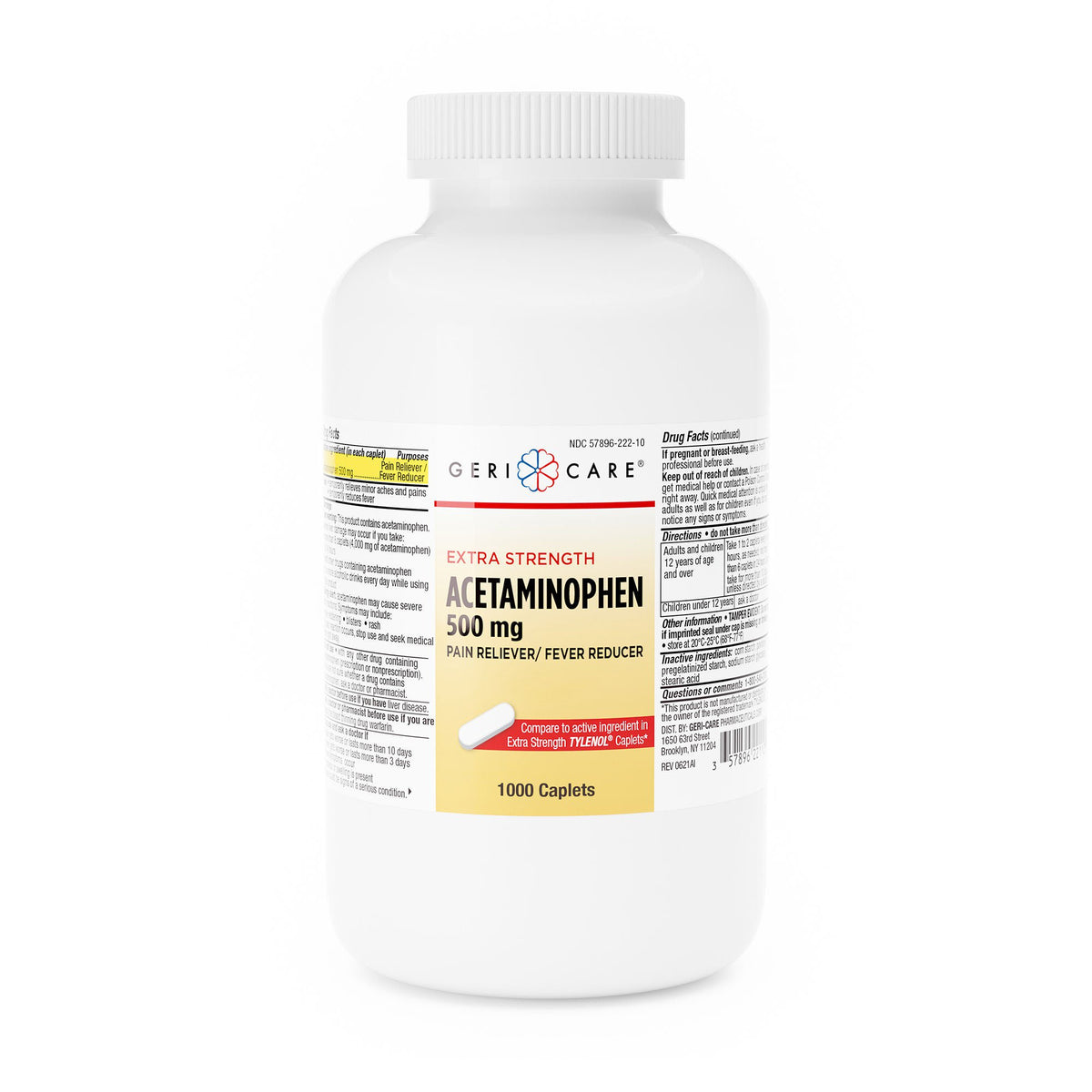 ACETAMINOPHEN, CAP 500MG (1000/BT 12BT/CS)