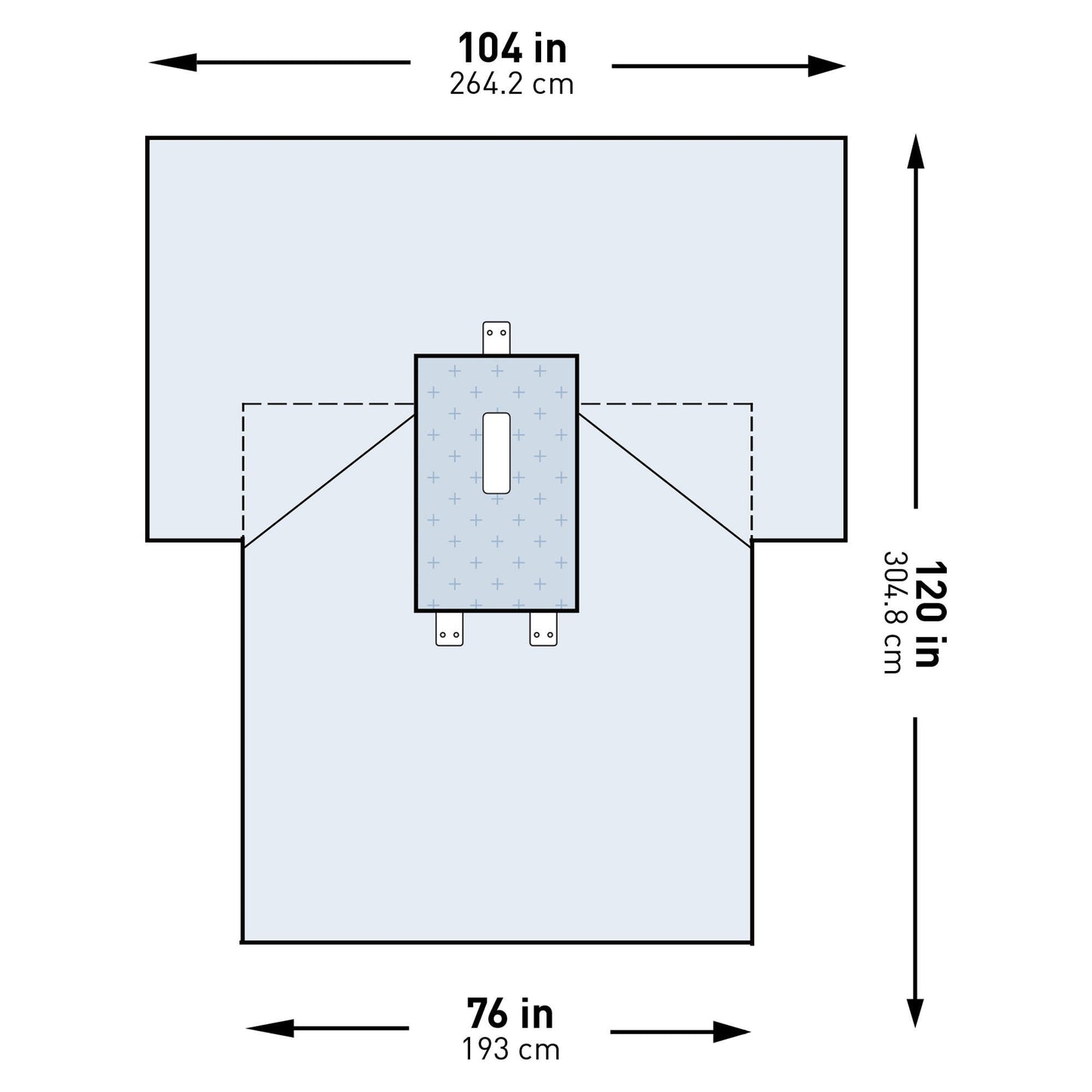 DRAPE, SURGICAL LAP STR 104"X76"X120" (13/CS)