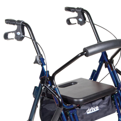 WALKER, ROLLATOR DUAL TRANSPORT W/CHAIR BLU (1/CS) D/S