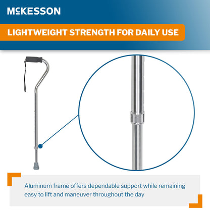 CANE, OFFSET ALUM SILVER (6/CS)