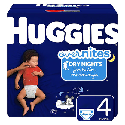 DIAPER, HUGGIES OVERNITE JUMBOSZ4 (21/PK 4PK/CS)
