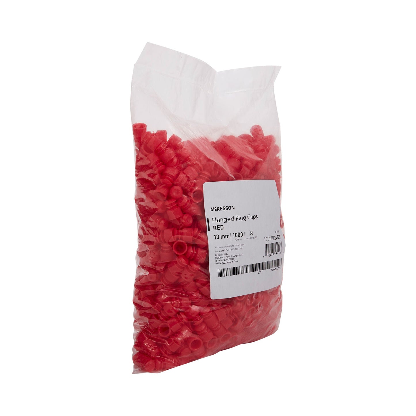 CAP, VAC TUBE RED 13MM (1000/BG 20BG/CS)