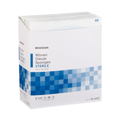 SPONGE, GAUZE 12PLY STR 2'S 4"X4" (2/PK 25PK/BX 24BX/CS)