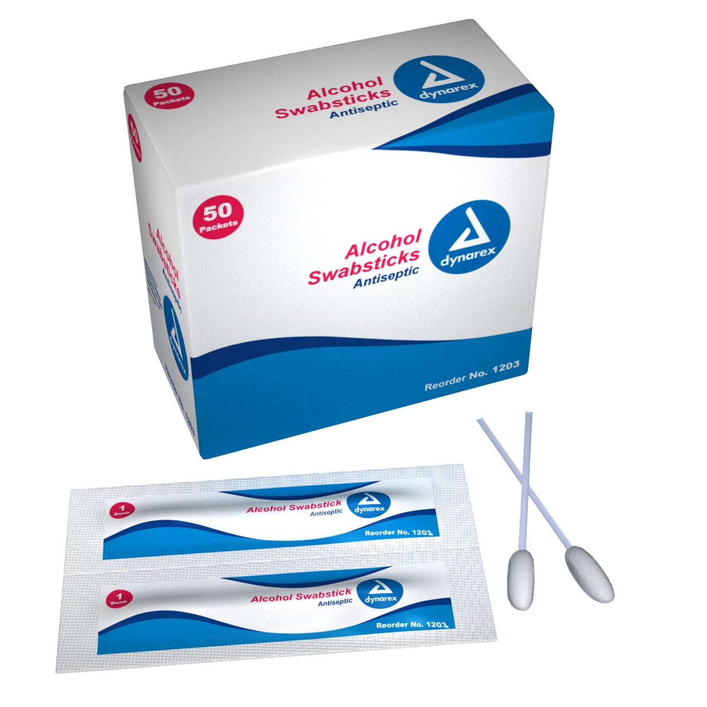 SWABSTICK, ALCOHOL (1/PK 50PK/BX 10BX/CS)