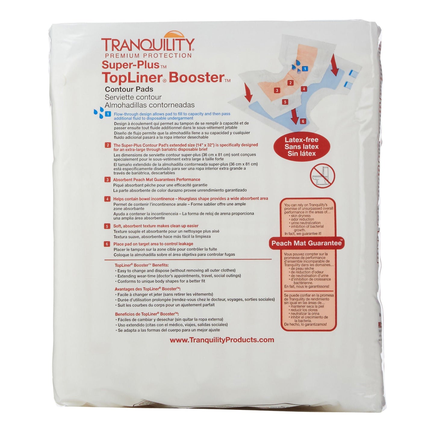 PAD, BOOSTER SUPER+ CONTOUR 14"X32" (12/BG 8BG/CS