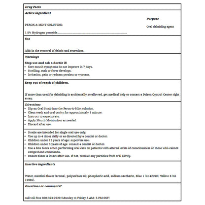 MOUTHCARE KIT, W/SWABS, H202 (50/CS)